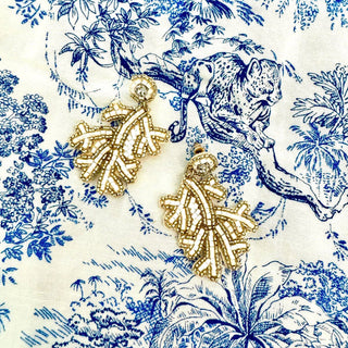White Aloha Reef Earrings