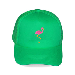 Flamingo Kelly Green Trucker Hat