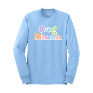 Dog Mama Long Sleeve Shirt #HPLS-LTBLULG-DOGMA