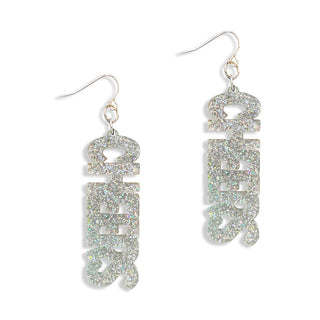 Holographic Glitter Cheers Earrings