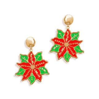 Poinsettia Earrings #VLJE938-POINT