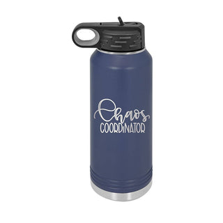 Chaos Coordinator Navy 32oz. Insulated Water Bottle