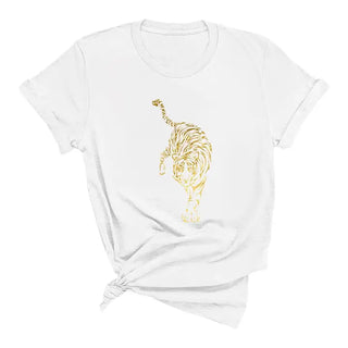 Gold Tiger T-Shirt #HPTS-HKGRNLG-GDTIGER