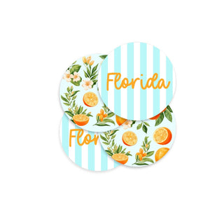 Florida Oranges Coaster Set