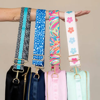 Aqua Stripe Dot Crossbody Strap #MNA109VL-AQDOT