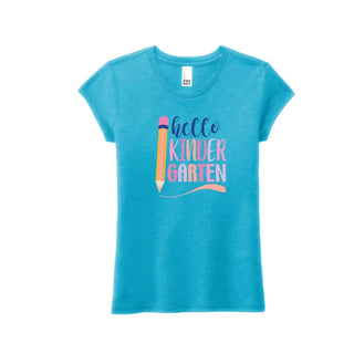 Kids' Hello Kindergarten T-Shirt #HPTS-KDAQUASM-KINDER