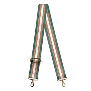 Green & Bronze Stripe Crossbody Strap #MNA109VL-GRNBZ