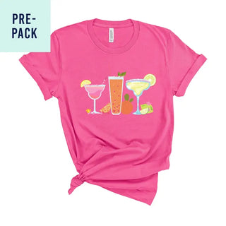 Hot Pink Mixed Drinks About Feelings T-Shirt 9 pc Set #PACK-PK-MIX23