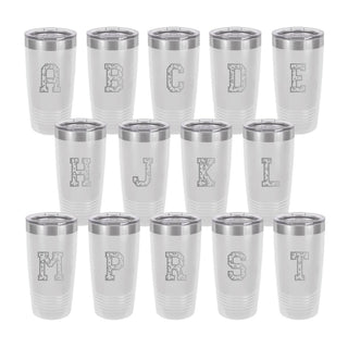 Varsity Single Initial Tumbler