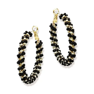 Black Miley Earrings #VLJE3717-BLK