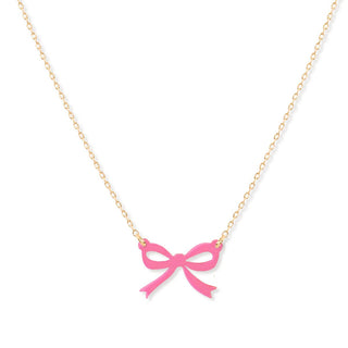 Light Pink Bow Dainty Necklace