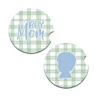 Boy Mom Car Coaster Set #SPACK-CC132-BMOM