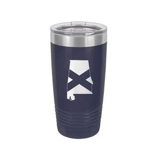 Alabama Auburn Flag Navy Tumbler #TWB20-ALFLAG-NAVY