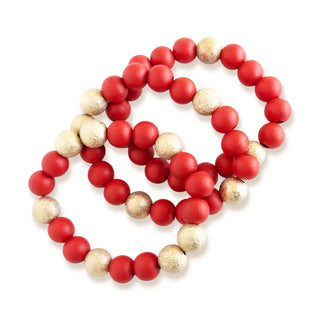 Red Nora Bracelet Stack #VLJB2492-RED