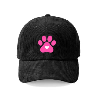 Heart Paw Corduroy Cap