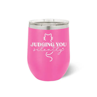 Cat Judging You Silently Tumbler #TWB12-JUDGE-BLK