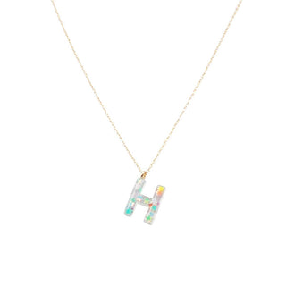 Sophie Glitter Initial Necklace