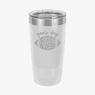 Game Day Leopard Football 20oz Tumbler #TWB20-GDLPRDFB-BLK