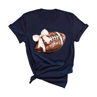 Football Bow T-Shirt #HPTS-BLKLG-FBBOW