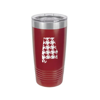 Houndstooth Alabama Garnet Tumbler #TWB20-HOUNDAL-GAR