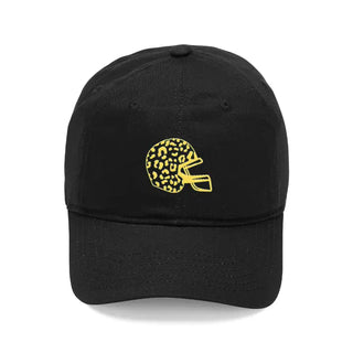Black Leopard Helmet Cap