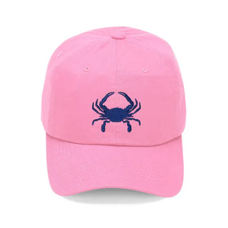 Crab Embroidered Cap #M190VL-CORAL-CRAB