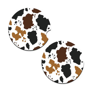 Herd That Cow Print Car Coaster Set #SPACK-CC132-COW23
