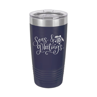 Seas and Greetings Navy 20oz Insulated Tumbler