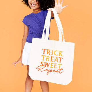 Trick, Treat, Sweet, Repeat Small Canvas Tote