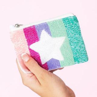 Super Star Beaded Coin Purse #MNA0193VL-STRMUL