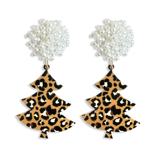 Spotlight Leopard Acrylic Tree Earrings