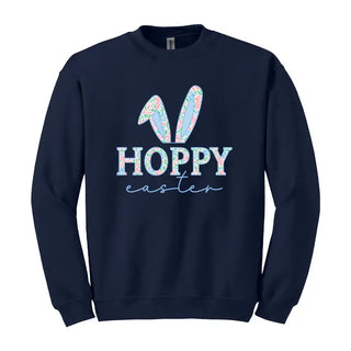 Hoppy Easter Sweatshirt #HPSW-NAVYLG-HOP24
