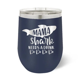 Mama Shark Navy Tumbler #TWB12-MASHARK-NAVY