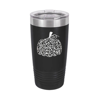 Leopard Pumpkin Black 20oz Insulated Tumbler
