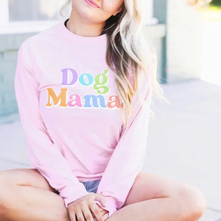Dog Mama Long Sleeve Shirt #HPLS-LTBLULG-DOGMA