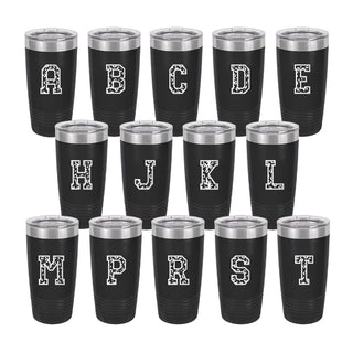 Varsity Single Initial Tumbler