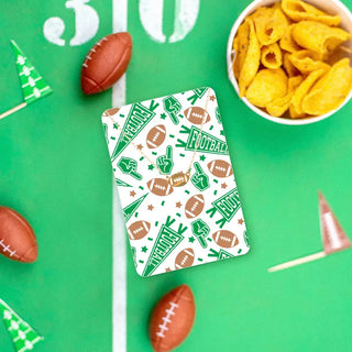 Green Football Fan Keepsake Card #VLJC-358GD-GRNFBF