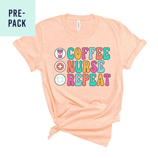 Coffee Nurse Repeat T-Shirt 9 pc Set #PACK-LTPK-CNR