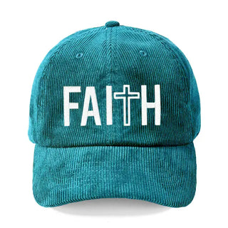 Faith Cross Corduroy Cap
