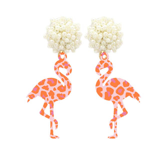 Smitten Kitten Acrylic Flamingo Earrings