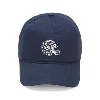 Navy Leopard Helmet Cap