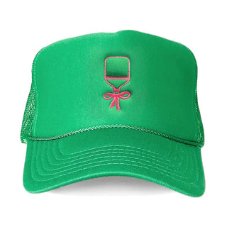 Pickleball Paddles Bow Kelly Green Trucker Hat #M197VL-KGRN-PPBOW