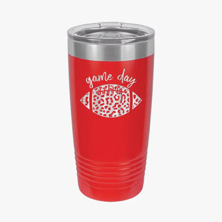 Game Day Leopard Football 20oz Tumbler #TWB20-GDLPRDFB-BLK