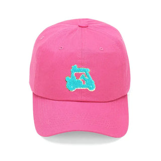 Golf Cart Glitter Patch Cap #L190-BLU-PGCART