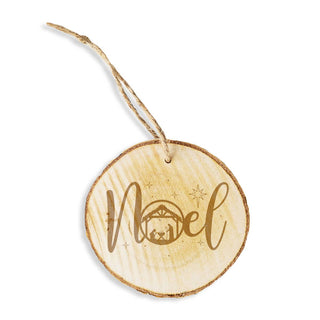Noel Nativity Wood Ornament