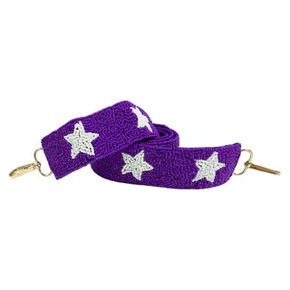 Purple Star Beaded Crossbody Strap #MNA107VL-PUR