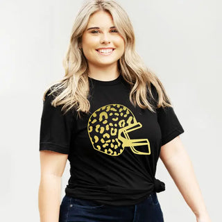 Gold Leopard Helmet T-Shirt 9 pc Set #PACK-BLK-GDHEL
