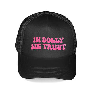 In Dolly We Trust Trucker Hat #M197VL-BLK-DOL