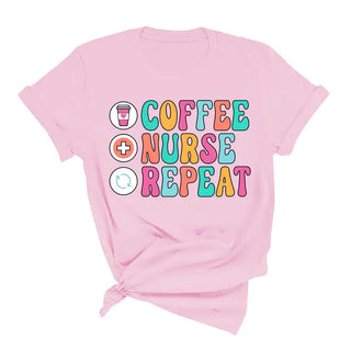 Coffee, Nurse, Repeat T-Shirt #HPTS-LTPKLG-CNR