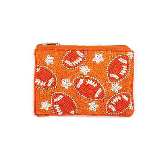 Orange Football Coin Purse